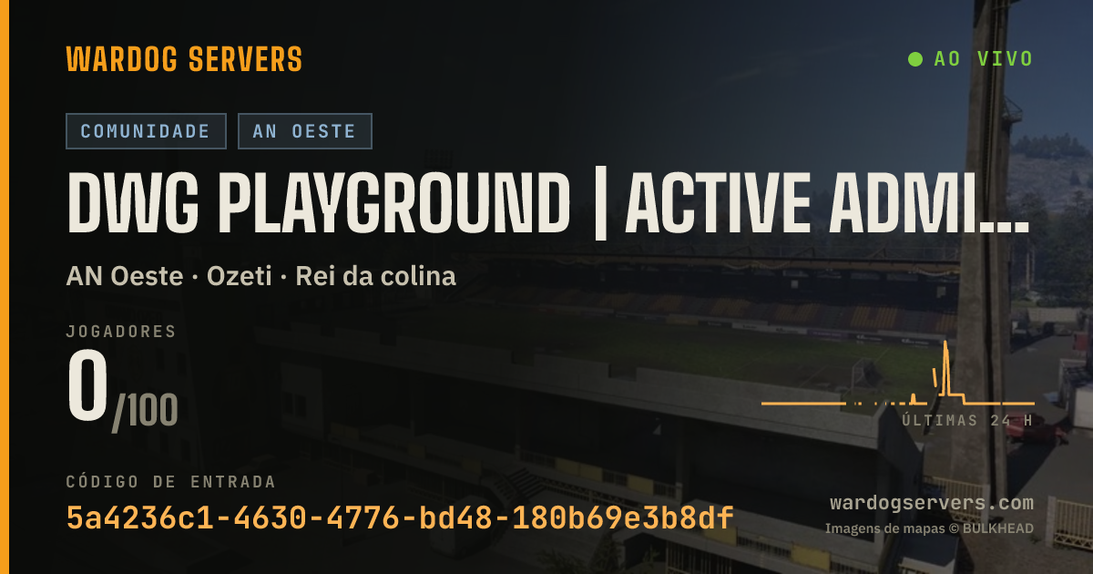 Banner de status ao vivo de DWG Playground | ACTIVE ADMINS | Hackers banned | VAC Enabled