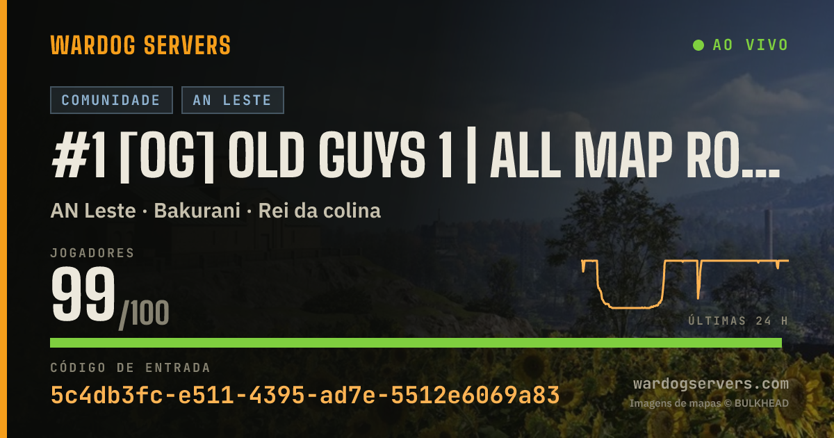 Banner de status ao vivo de #1 [OG] Old Guys 1 | All Map Rotation | Boosted XP & Cash