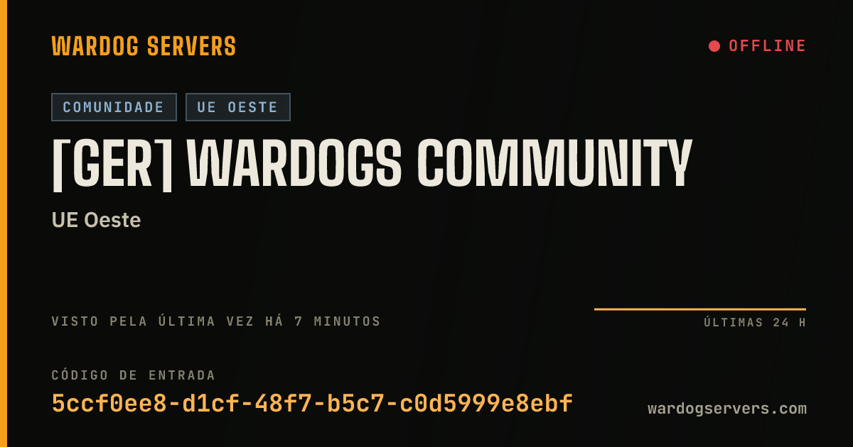 Banner de status ao vivo de [GER] Wardogs Community