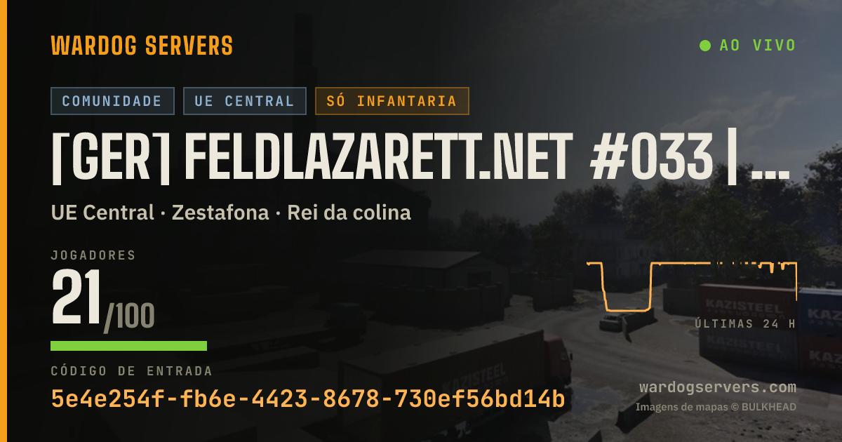 Banner de status ao vivo de [GER] Feldlazarett.net #033 | Infantry Only | 17-39-36