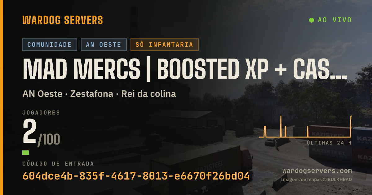 Banner de status ao vivo de Mad Mercs | Boosted XP + Cash | discord.gg/madmercs