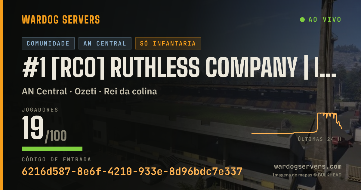 Banner de status ao vivo de #1 [RCO] RUTHLESS COMPANY | INFANTRY ONLY | 50v50