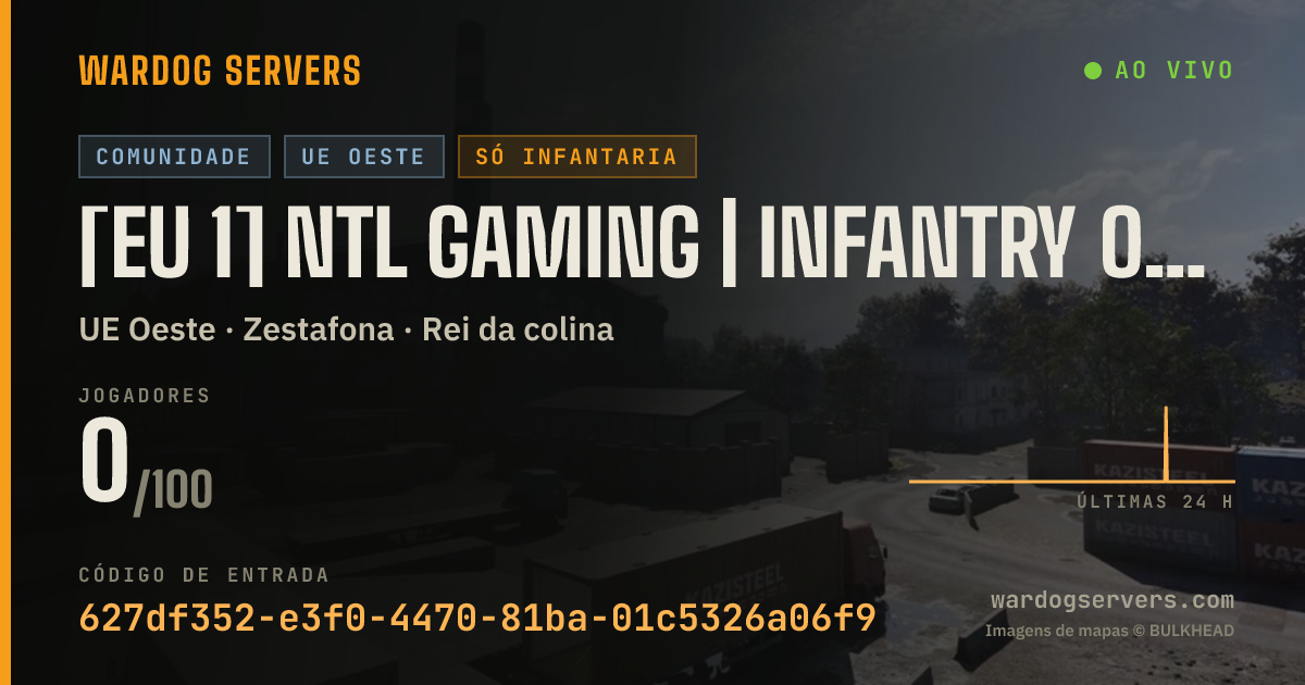 Banner de status ao vivo de [EU 1] NTL Gaming | Infantry Only | discord.gg/NTLGaming
