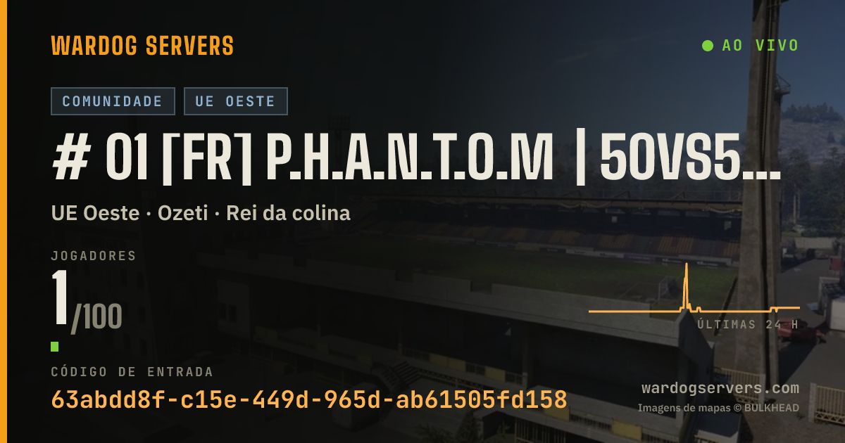 Banner de status ao vivo de # 01 [FR] P.H.A.N.T.O.M | 50vs50 | 5% XP/CASH