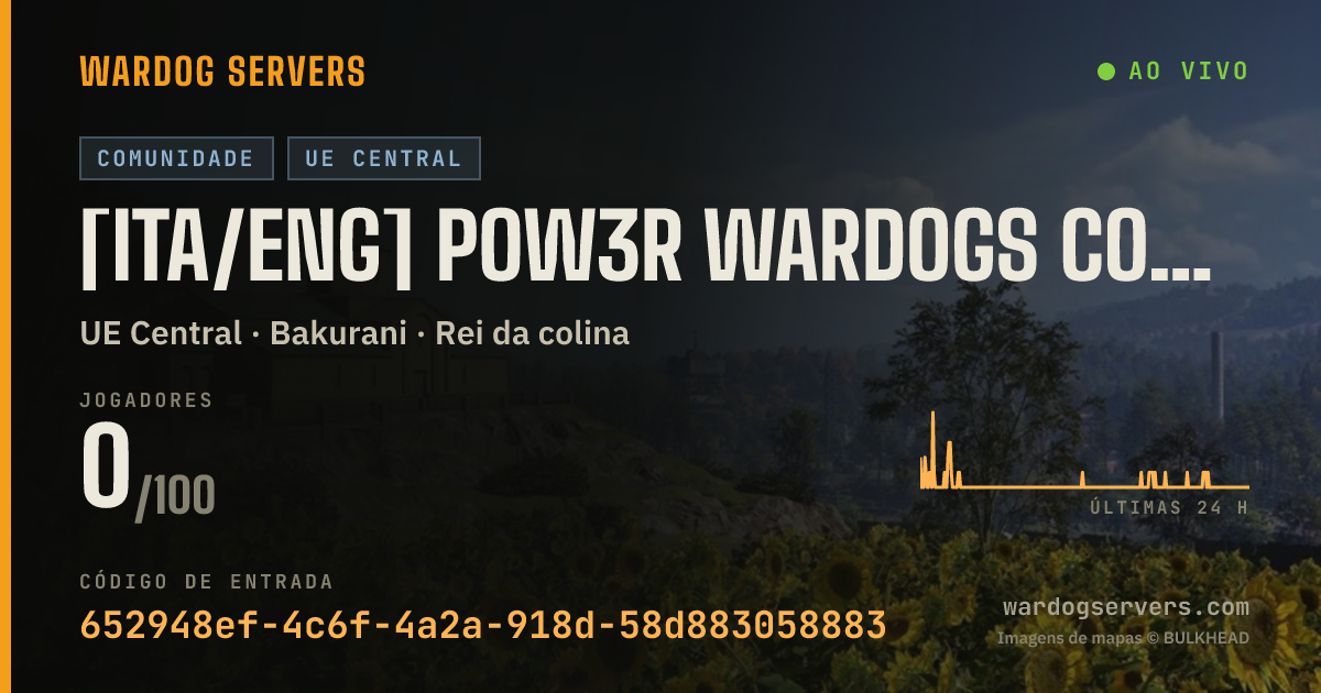 Banner de status ao vivo de [ITA/ENG] POW3R WARDOGS COMUNITY SERVER