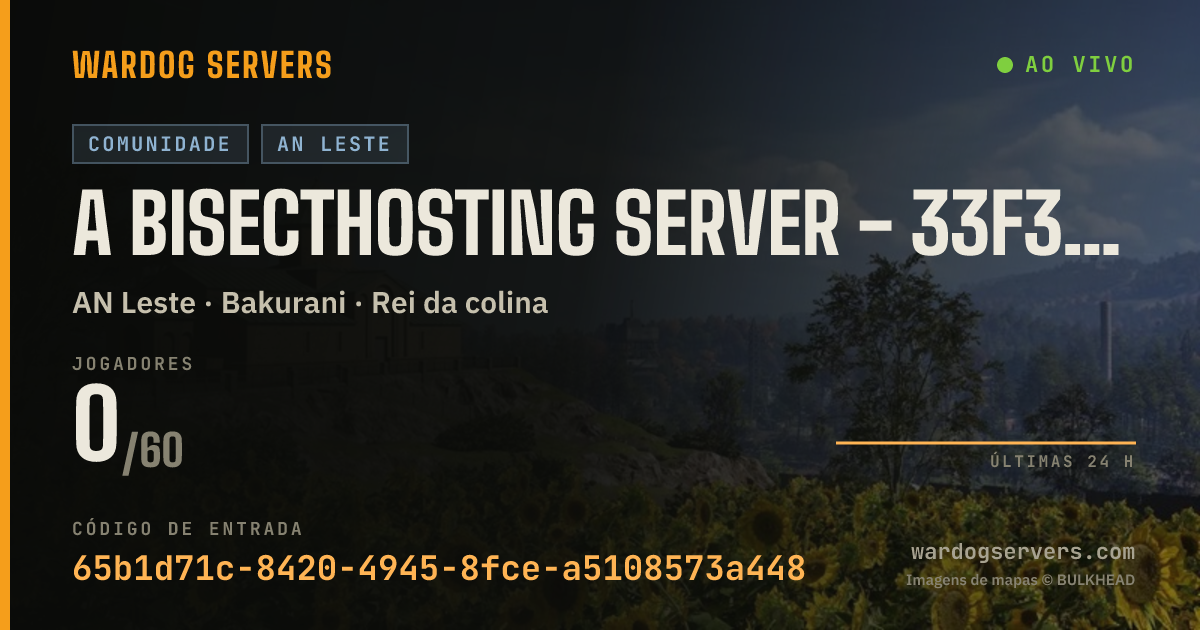 Banner de status ao vivo de A BisectHosting Server - 33f30977
