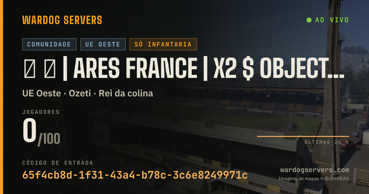 Banner de status ao vivo de ➀ ★ | ARES FRANCE | x2 $ objectifs | discord.gg/CvcvsWcjvv ★