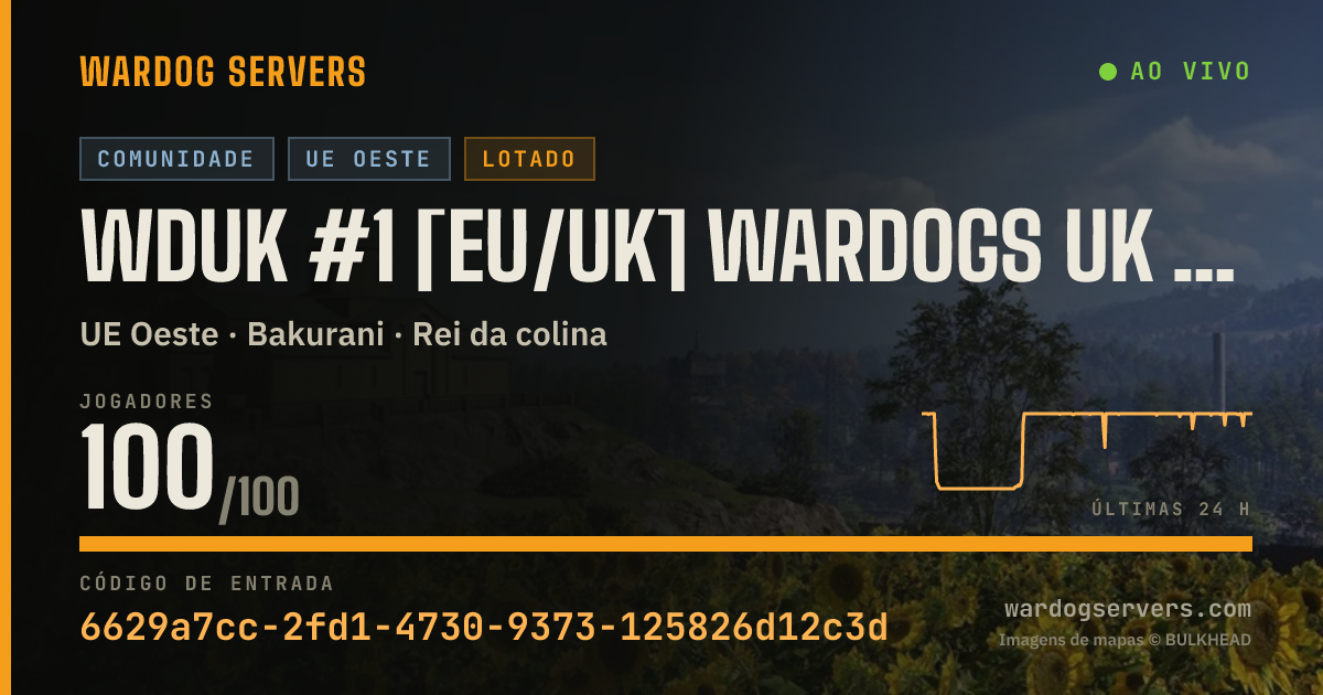 Banner de status ao vivo de WDUK #1 [EU/UK] WARDOGS UK - discord.gg/wardogsuk