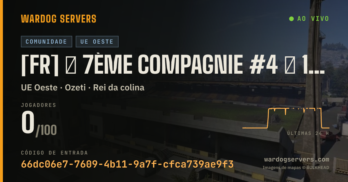 Banner de status ao vivo de [FR] ★ 7ème Compagnie #4 ★ 100% FR - discord.gg/7eCie