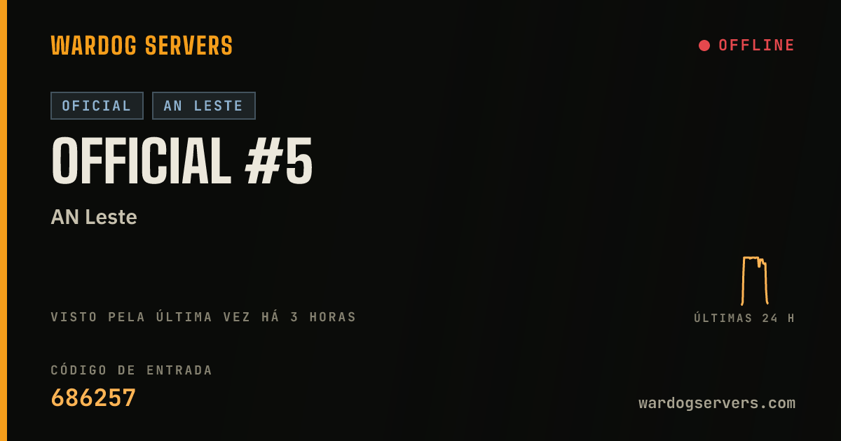 Banner de status ao vivo de Official #5