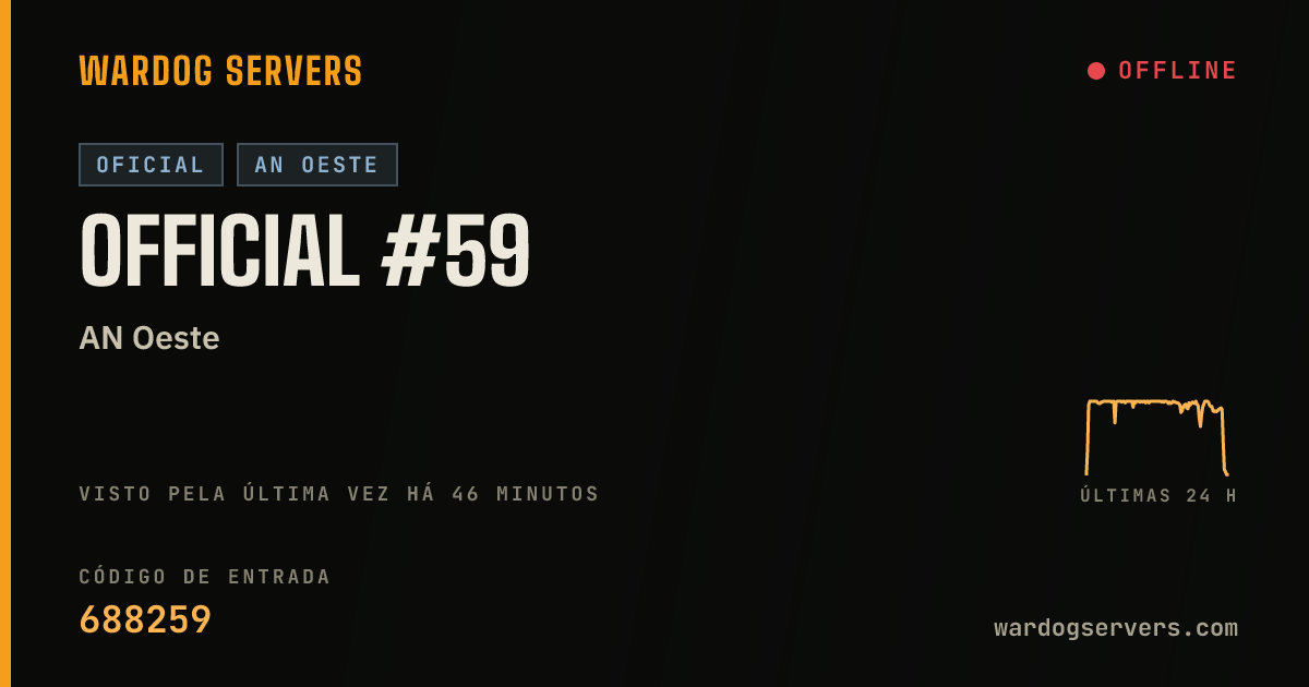 Banner de status ao vivo de Official #59
