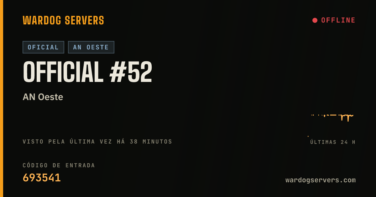 Banner de status ao vivo de Official #52