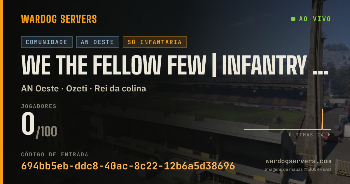 Banner de status ao vivo de We the Fellow Few | Infantry Only