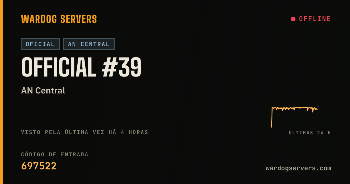 Banner de status ao vivo de Official #39