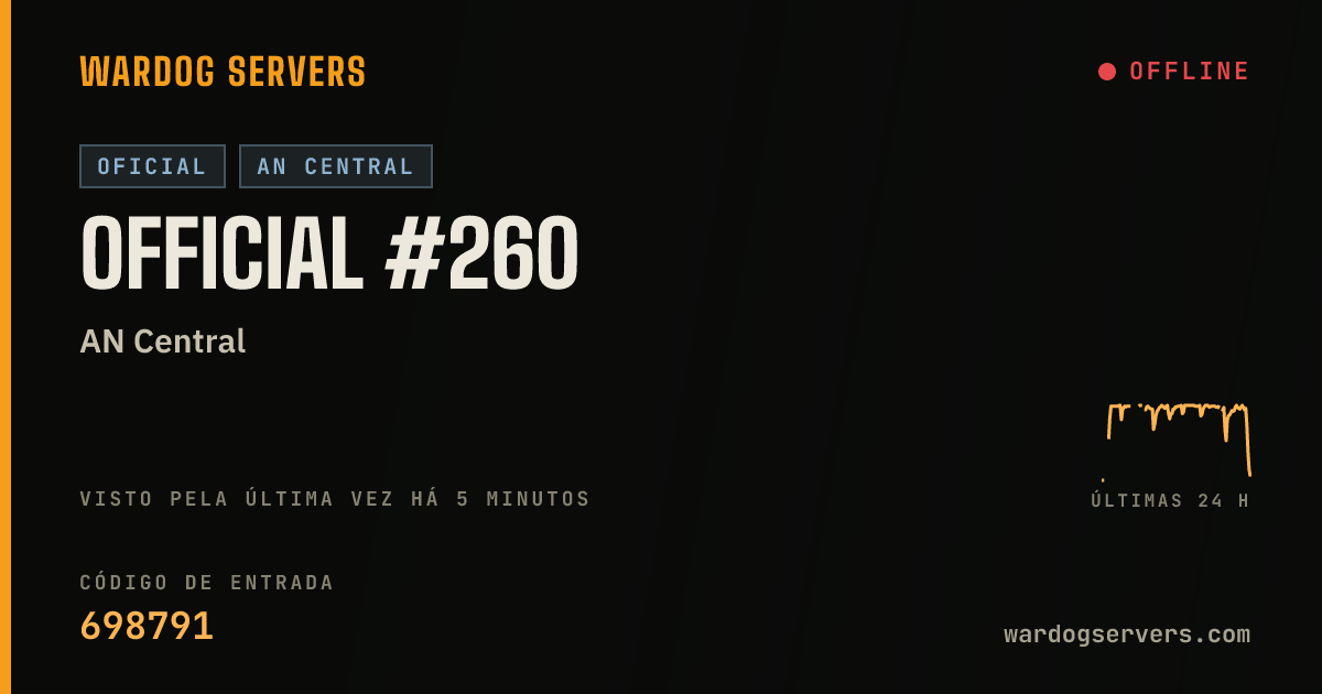 Banner de status ao vivo de Official #260