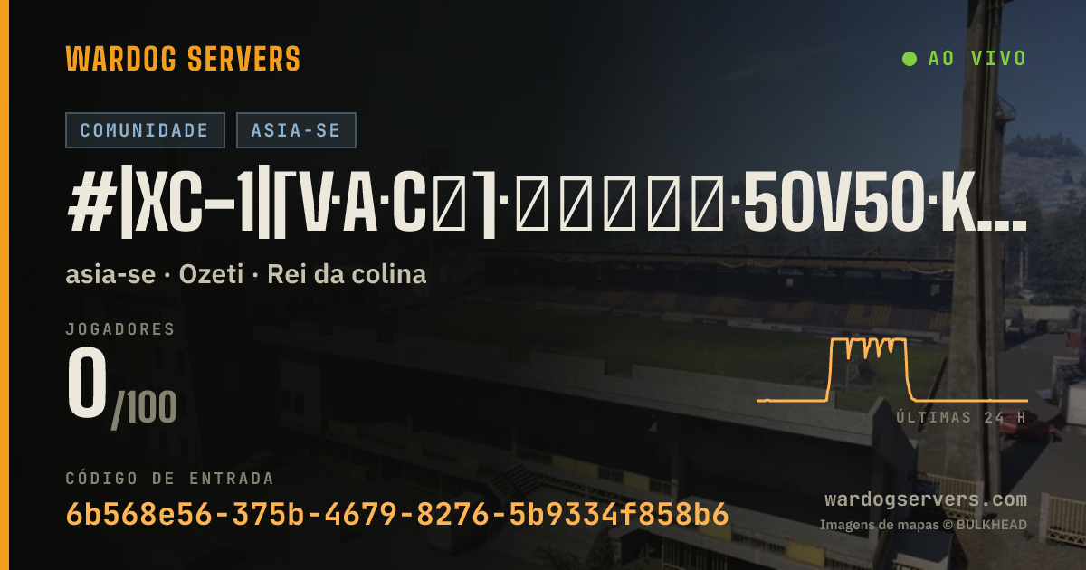 Banner de status ao vivo de #|XC-1|[V·A·C墙]·血战凡尔登·50V50·KD限制15·轻步战·禁狙机枪迫击炮手雷·禁武装载具·禁断补给·禁跳边·