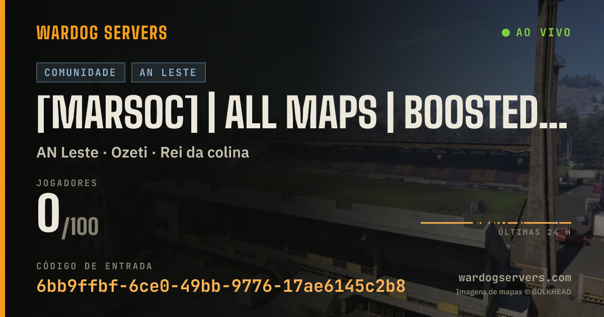 Banner de status ao vivo de [MARSOC] | All Maps | Boosted XP & Cash