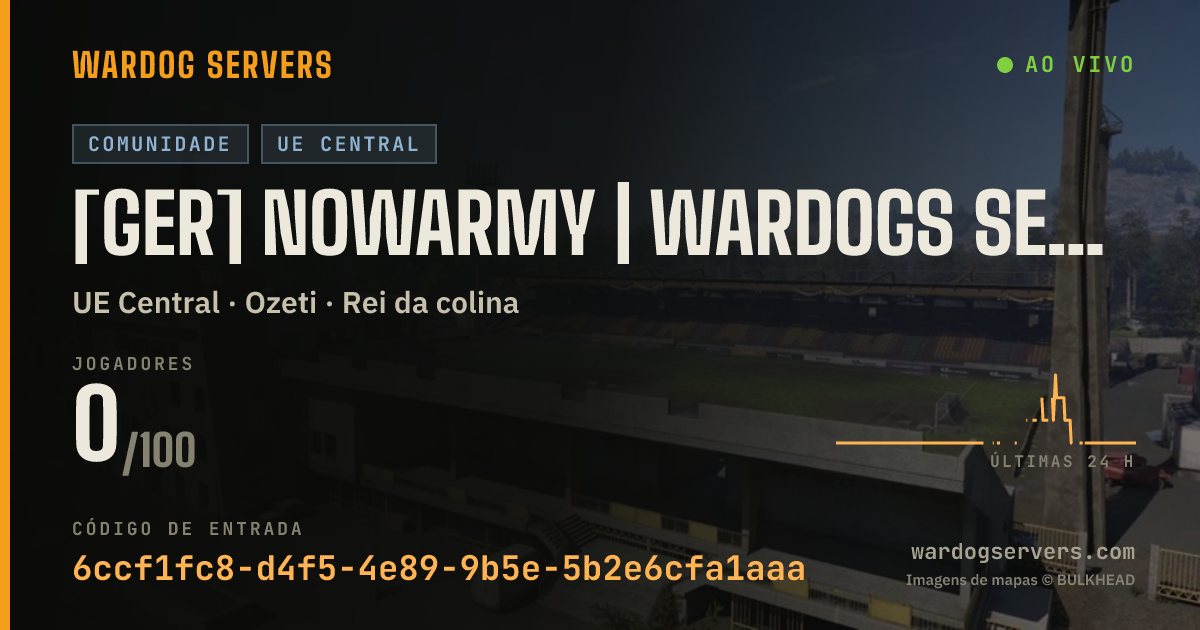 Banner de status ao vivo de [GER] NOWArmy | Wardogs Server | discord.gg/BnDDhzDggG