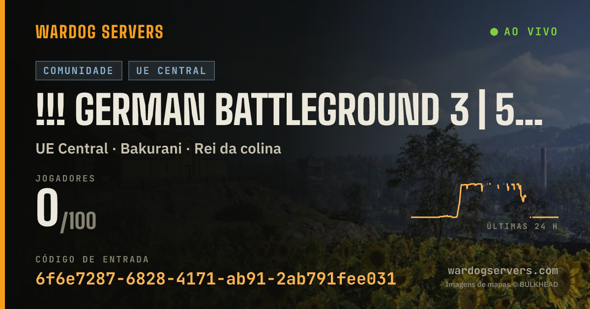 Banner de status ao vivo de !!! GERMAN BATTLEGROUND 3 | 50VS50 BERLINER LUFT | GER | GBG-WD.