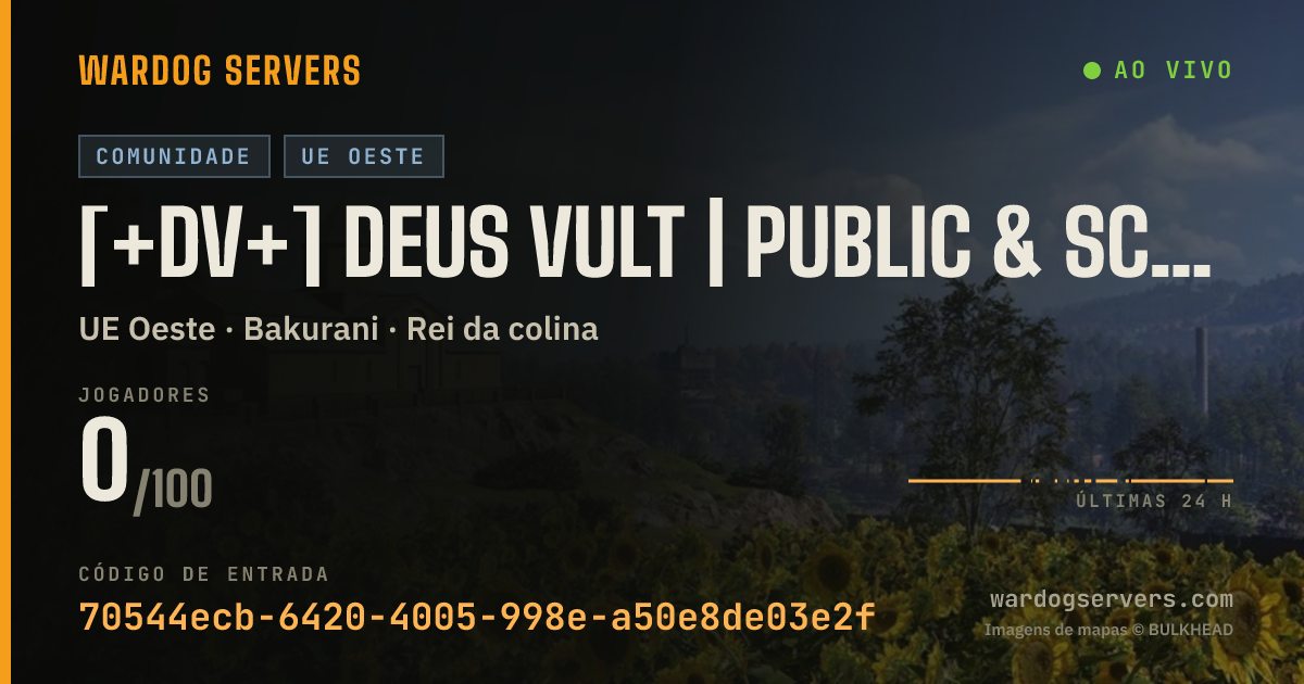 Banner de status ao vivo de [+DV+] DEUS VULT | Public & Scrims | RECRUITING FOR COMPETITIVE