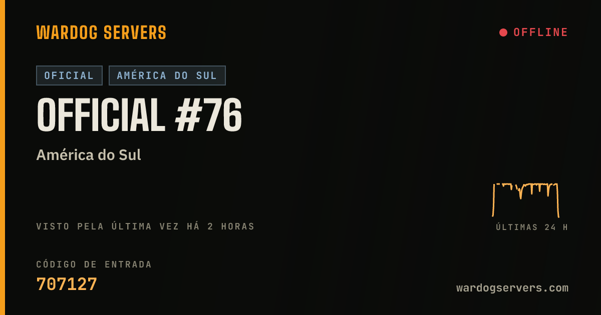 Banner de status ao vivo de Official #76