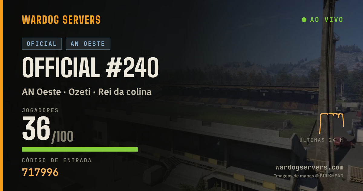 Banner de status ao vivo de Official #240