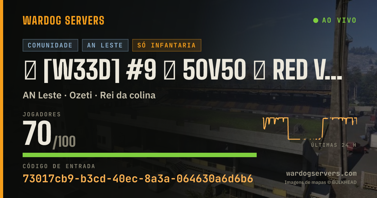 Banner de status ao vivo de ★ [W33D] #9 ★ 50v50 ★ RED vs GREEN ★ Wardogs.host