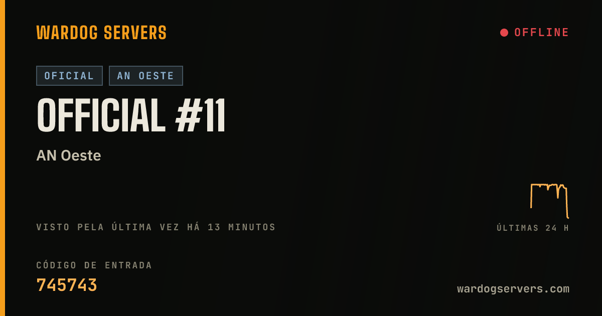 Banner de status ao vivo de Official #11