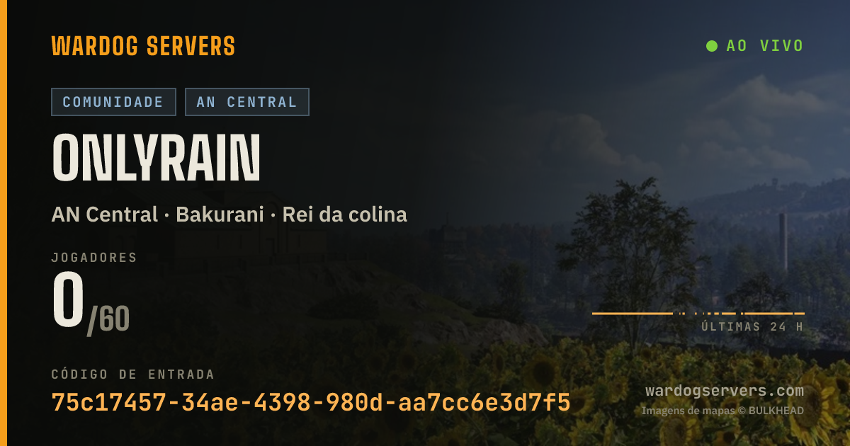 Banner de status ao vivo de OnlyRain