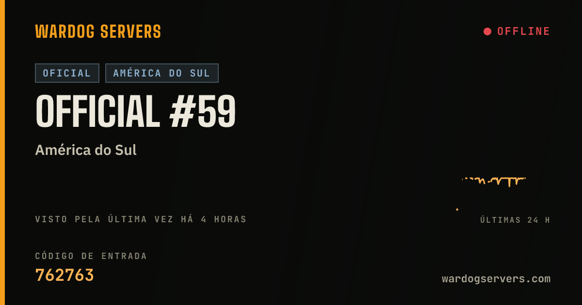 Banner de status ao vivo de Official #59
