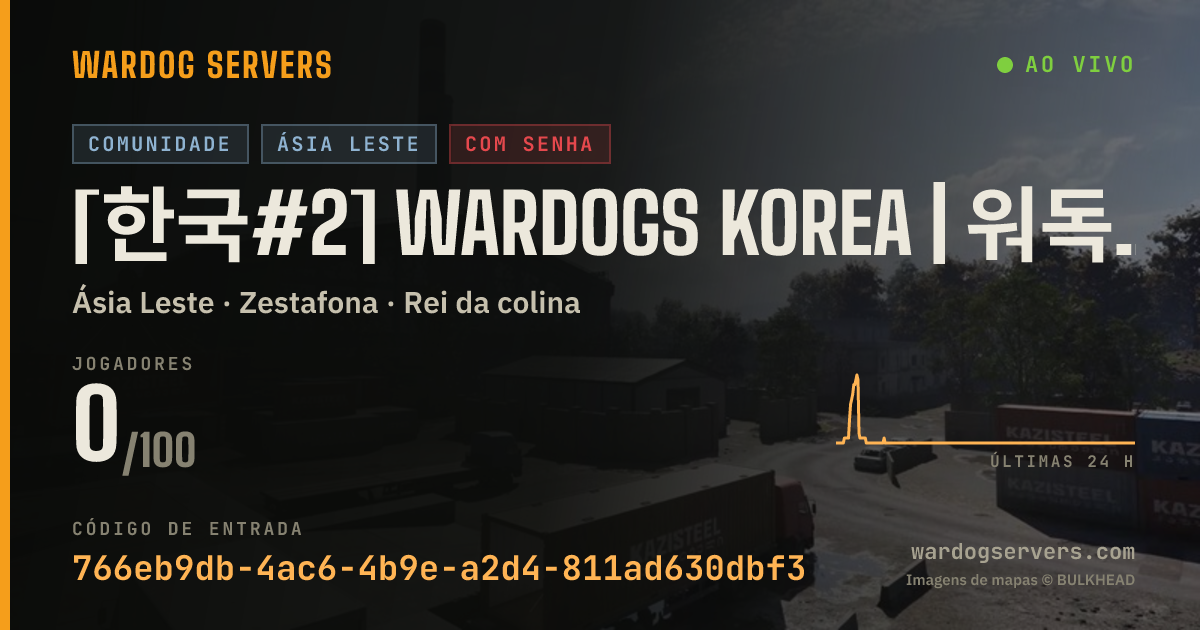 Banner de status ao vivo de [한국#2] WARDOGS KOREA | 워독스 한국 커뮤니티 [인증전용]