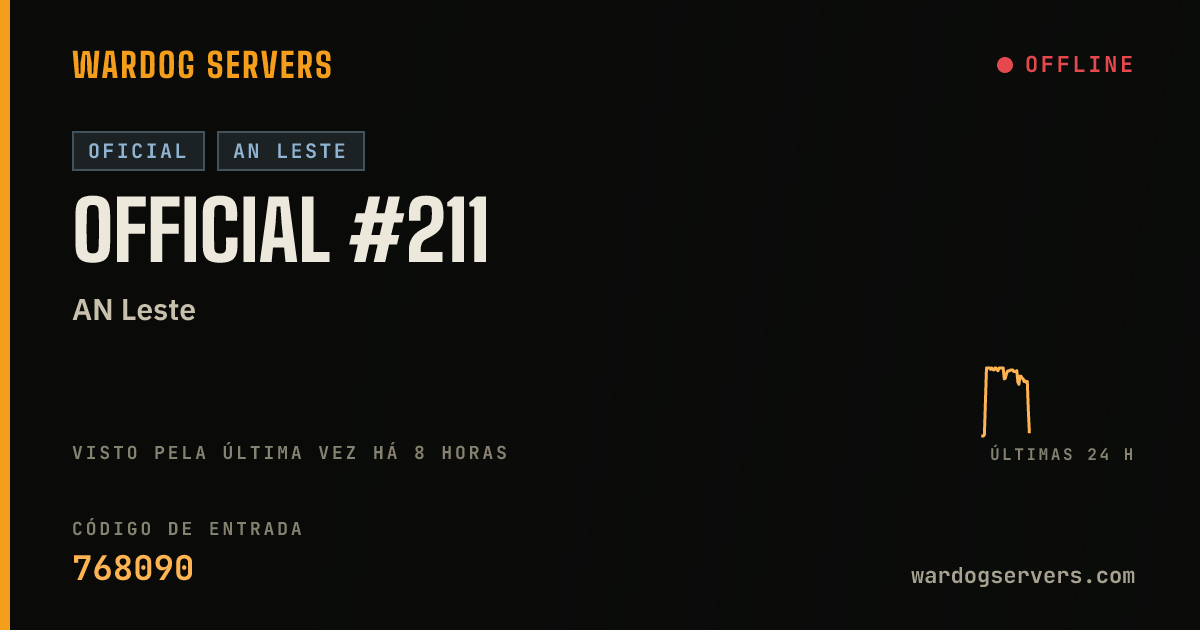 Banner de status ao vivo de Official #211