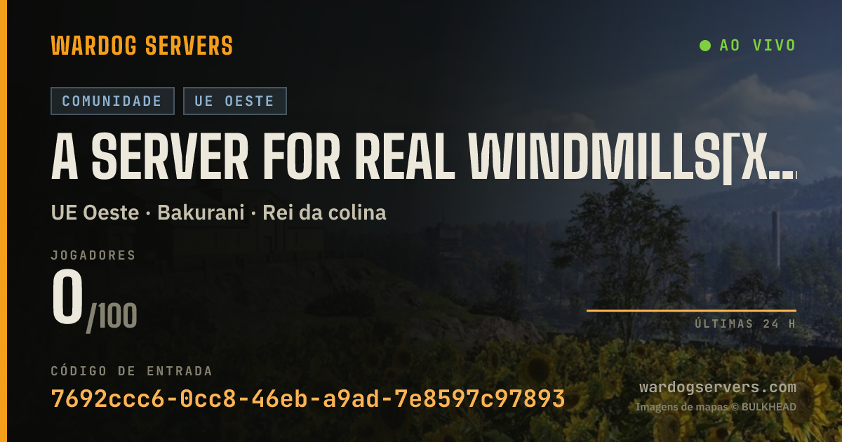 Banner de status ao vivo de A server for real WindMills[x10 Rate EXP, x1.5 Rate Money]