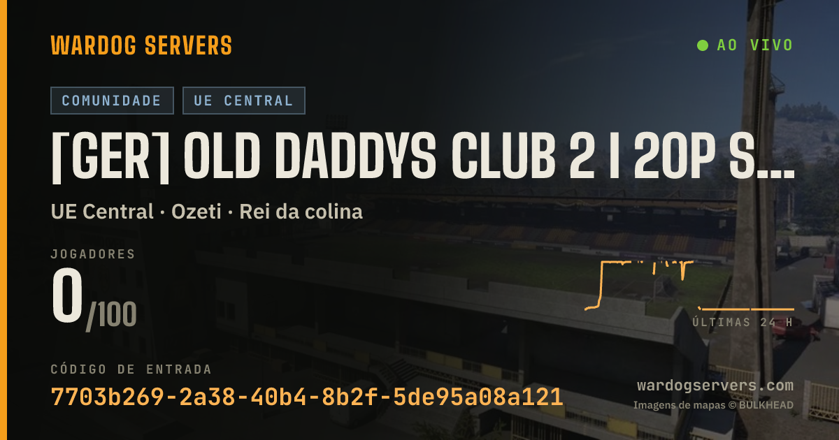 Banner de status ao vivo de [GER] Old Daddys Club 2 I 20p Start