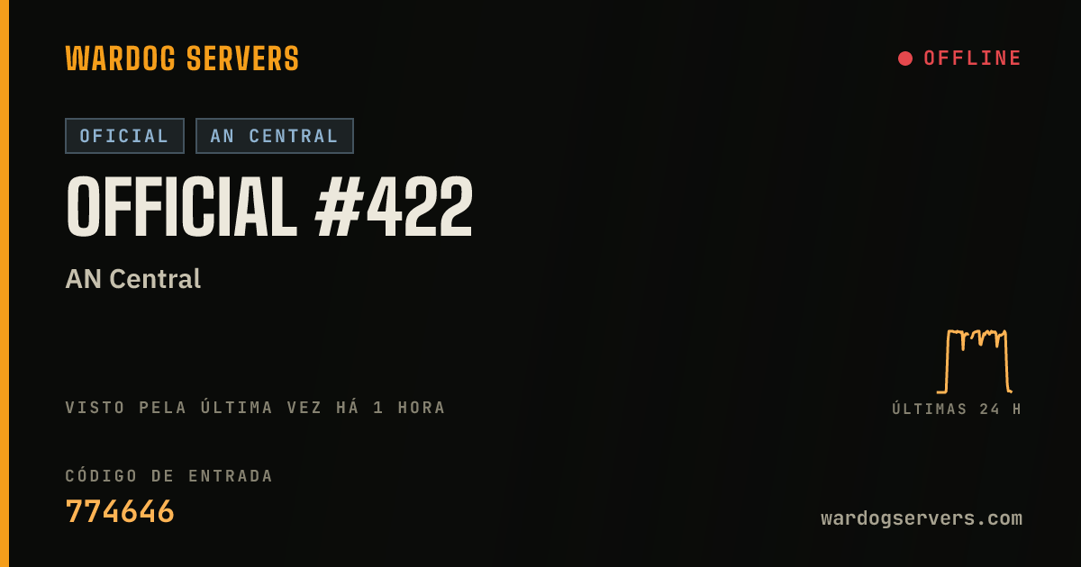 Banner de status ao vivo de Official #422