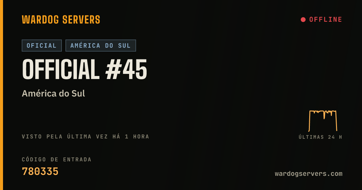 Banner de status ao vivo de Official #45