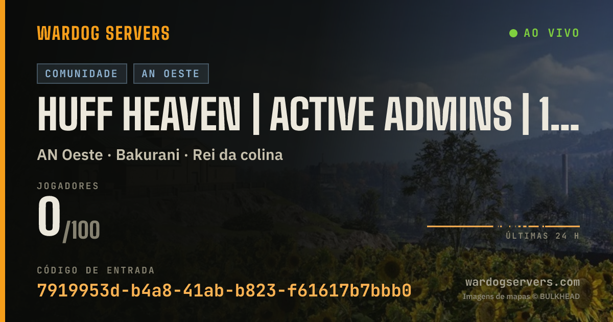 Banner de status ao vivo de huff heaven | Active Admins | 1v1v1 AND 50v50