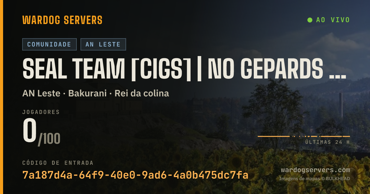 Banner de status ao vivo de SEAL TEAM [CIGS] | NO GEPARDS | ALL RAIN