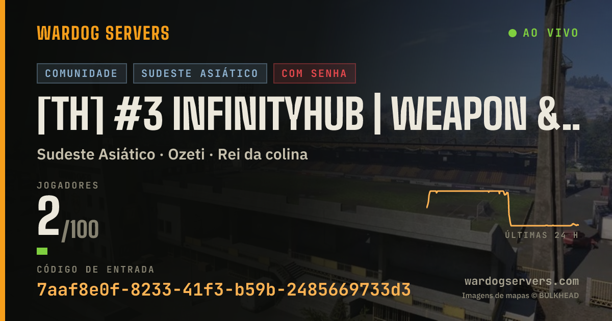 Banner de status ao vivo de [TH] #3 InfinityHub | Weapon & Vehicle Limits | discord.gg/infh