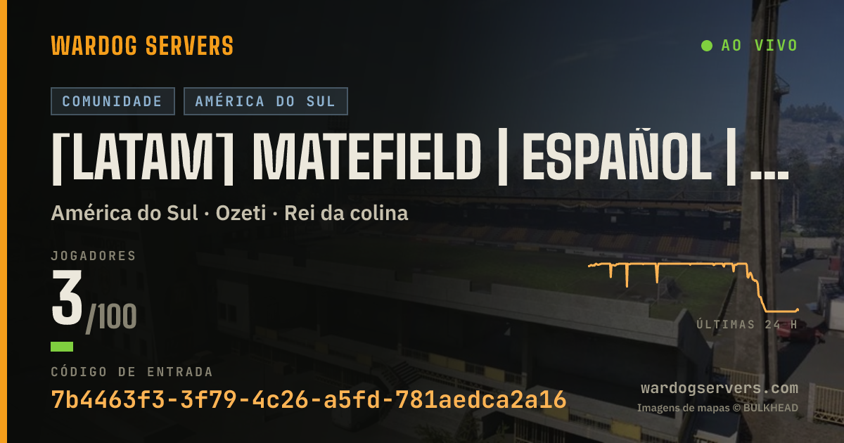 Banner de status ao vivo de [LATAM] MATEFIELD | ESPAÑOL | discord.gg/matefield