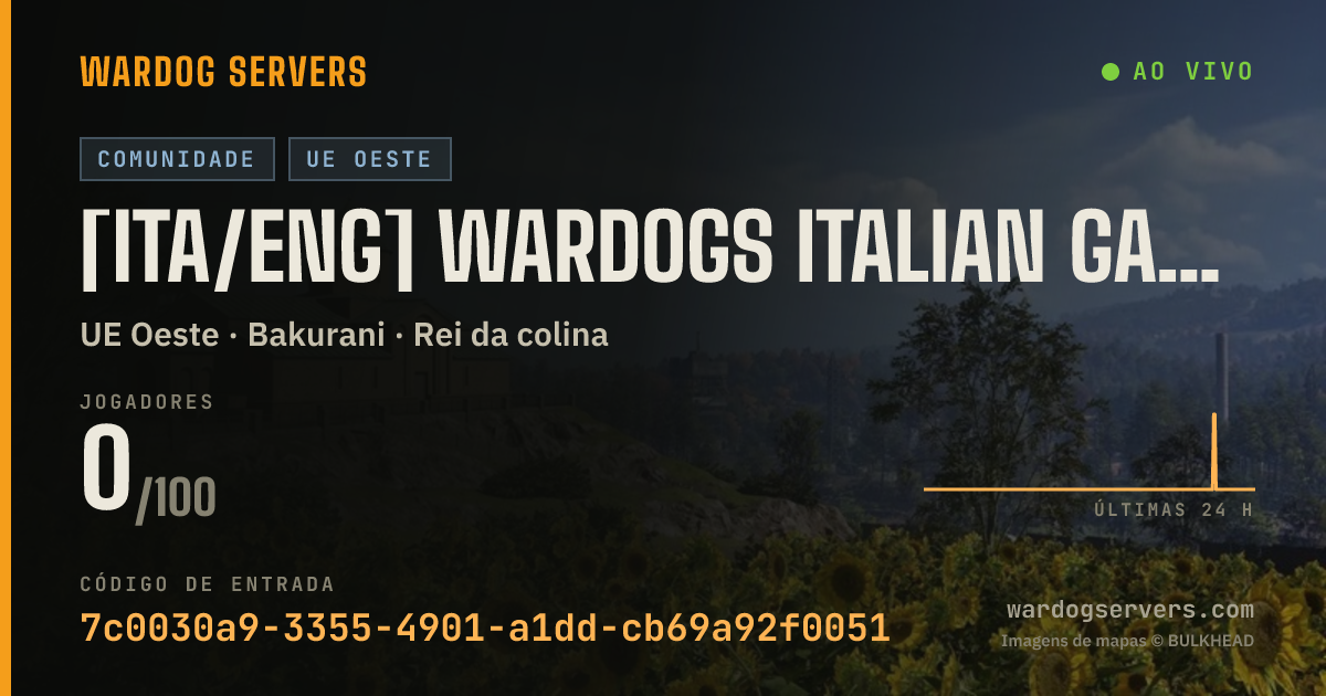 Banner de status ao vivo de [ITA/ENG] WARDOGS ITALIAN GAMER | +5% CASH | dsc.gg/wigitalia