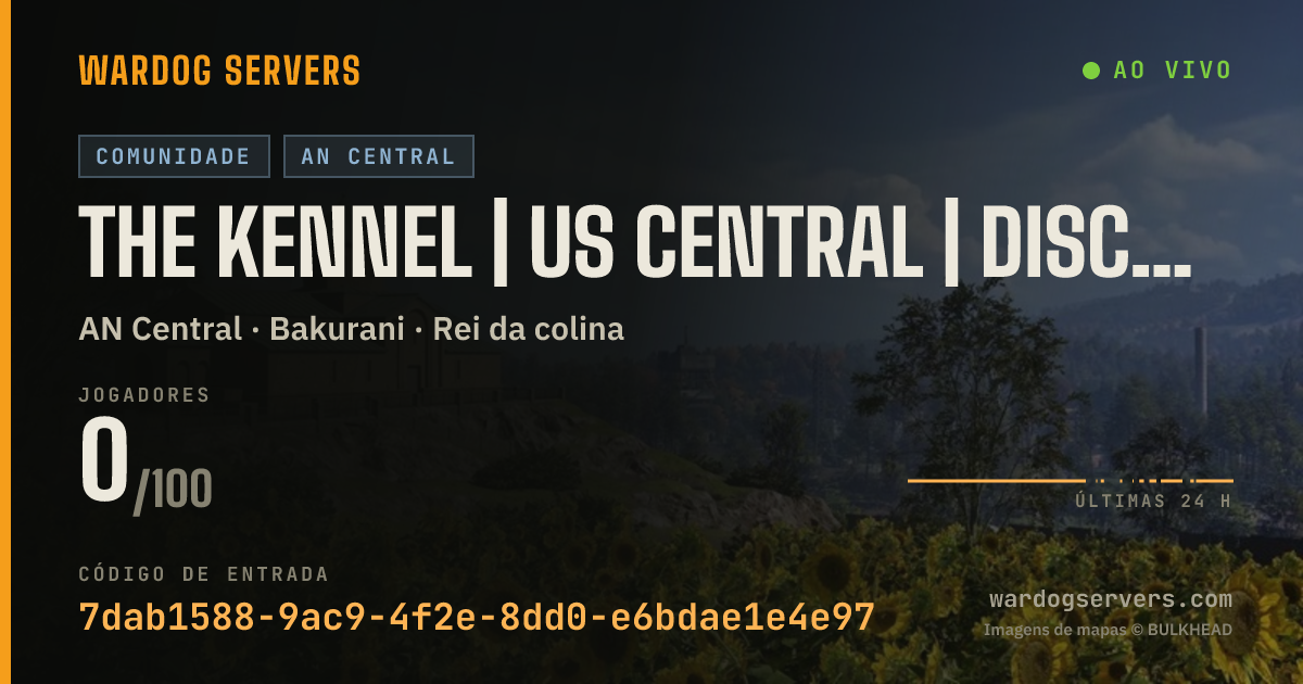 Banner de status ao vivo de The Kennel | US Central | discord.gg/thekennel