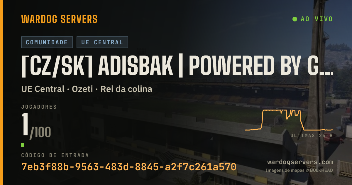 Banner de status ao vivo de [CZ/SK] ADISBAK | Powered by Godlike