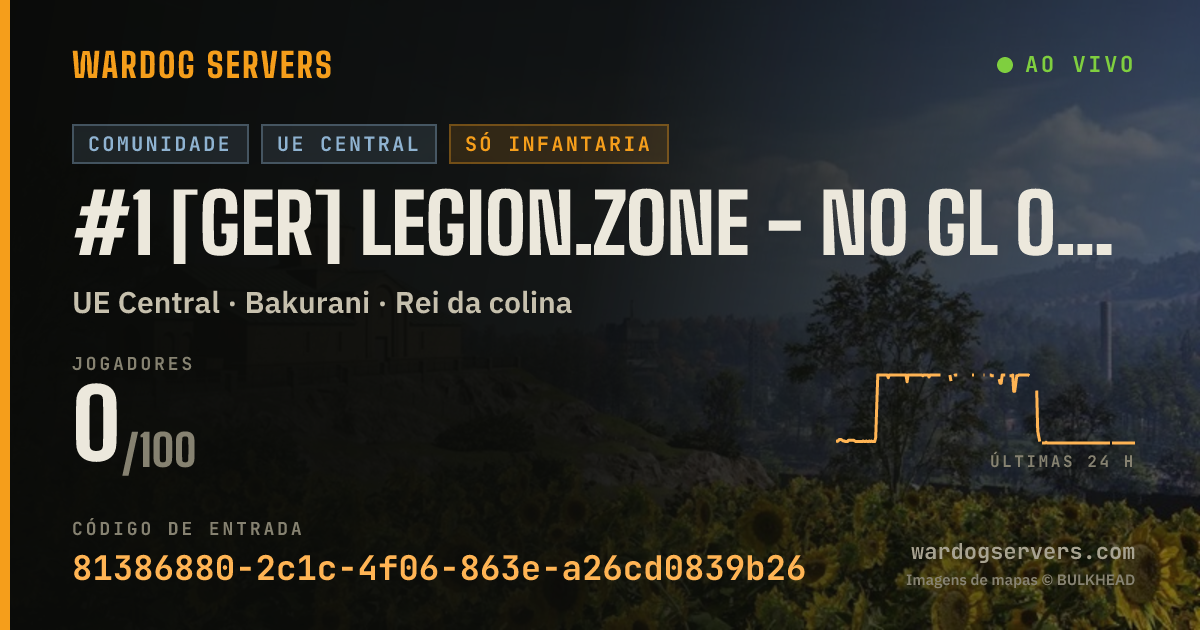 Banner de status ao vivo de #1 [GER] LEGION.ZONE - NO GL OR ARMED VEHICLES