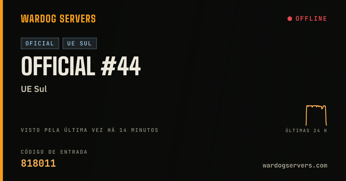 Banner de status ao vivo de Official #44