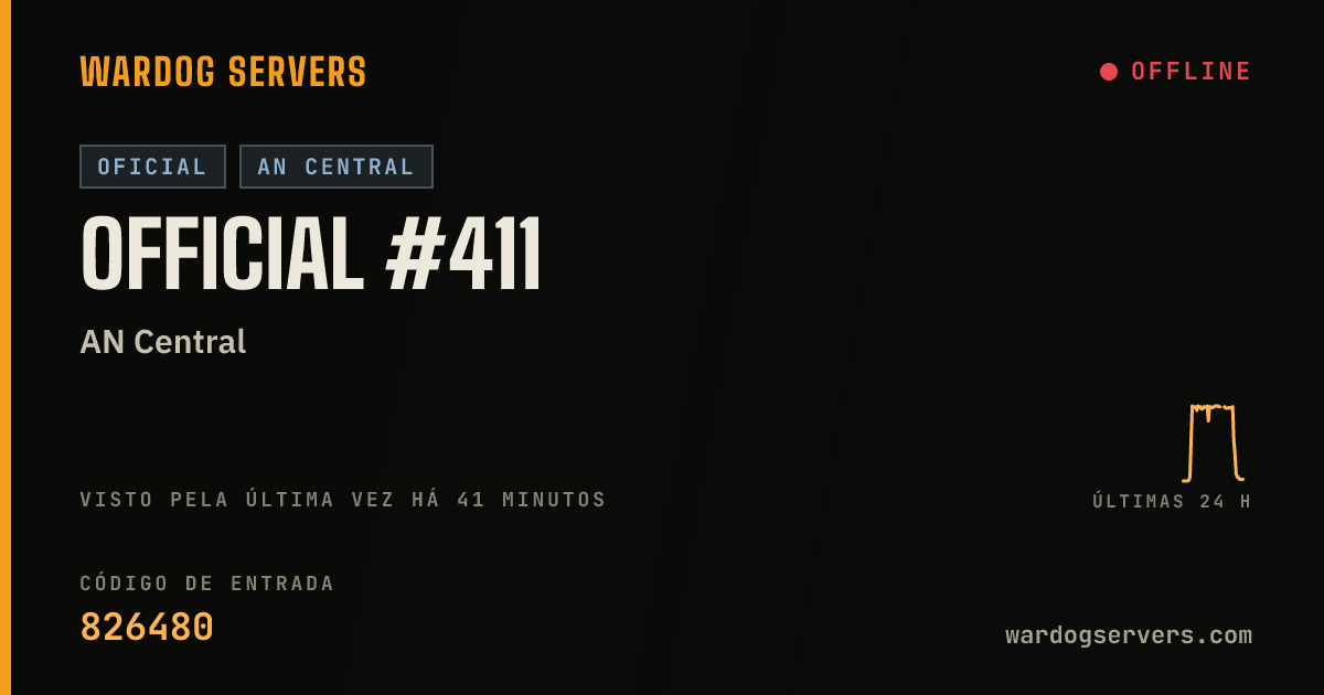 Banner de status ao vivo de Official #411