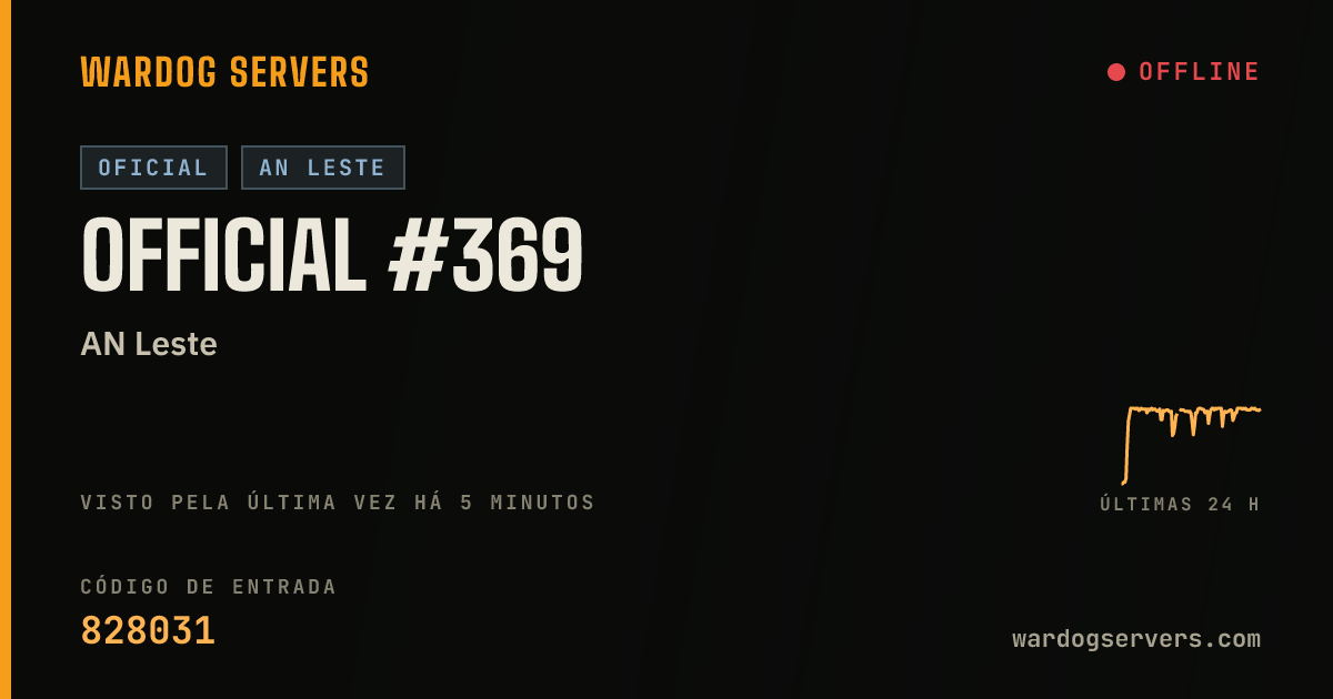 Banner de status ao vivo de Official #369