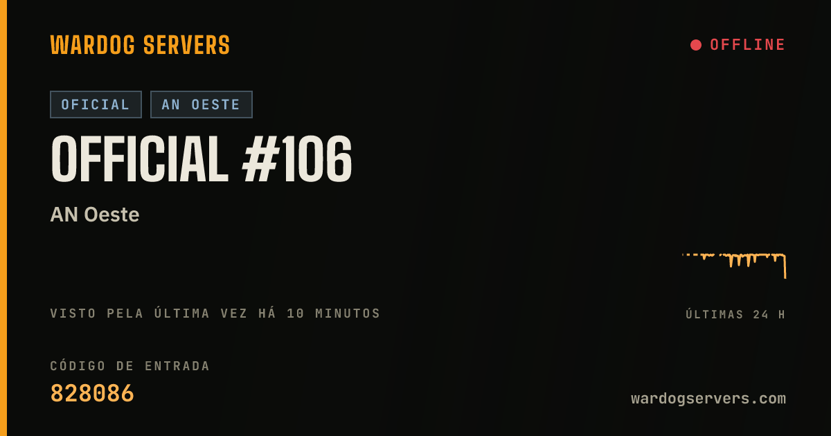 Banner de status ao vivo de Official #106