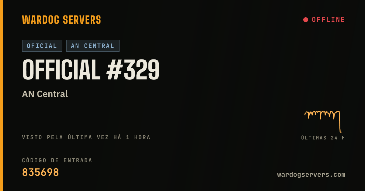 Banner de status ao vivo de Official #329