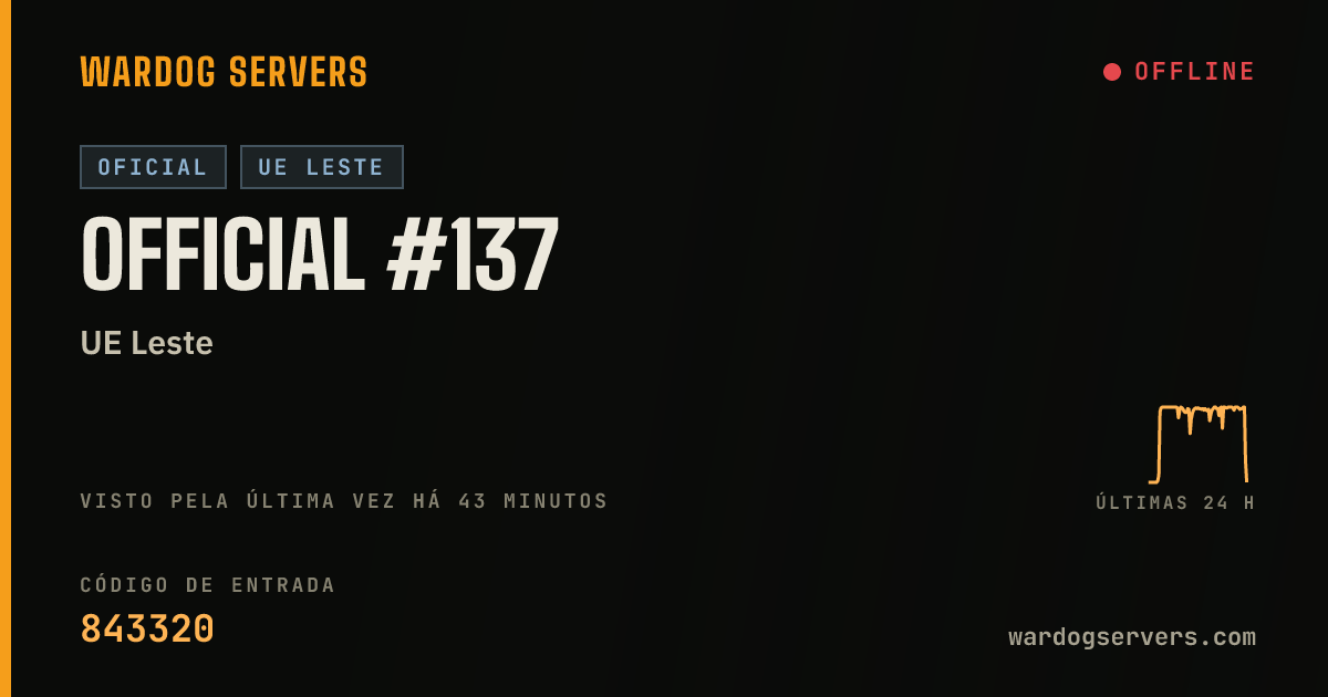 Banner de status ao vivo de Official #137